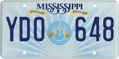 MS license plate YDO648
