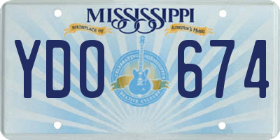 MS license plate YDO674