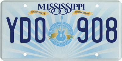MS license plate YDO908