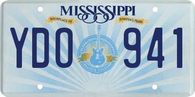 MS license plate YDO941