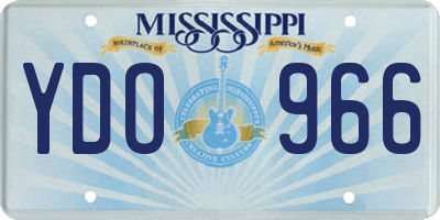 MS license plate YDO966