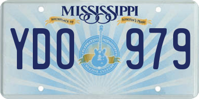 MS license plate YDO979