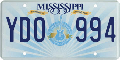 MS license plate YDO994