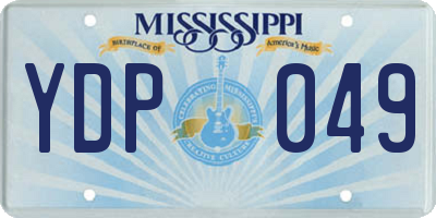 MS license plate YDP049