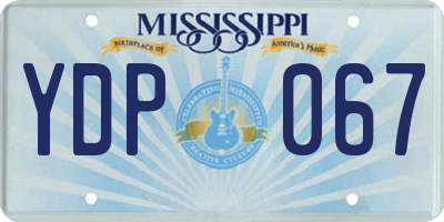 MS license plate YDP067
