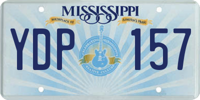 MS license plate YDP157