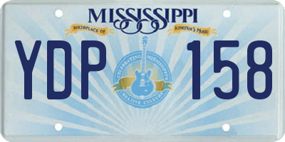 MS license plate YDP158