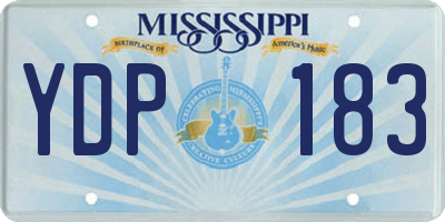 MS license plate YDP183