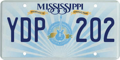 MS license plate YDP202
