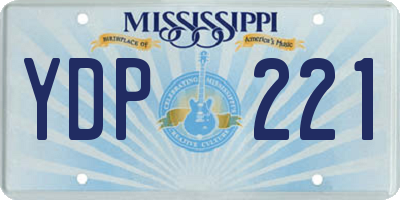 MS license plate YDP221