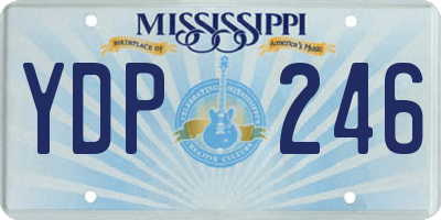 MS license plate YDP246