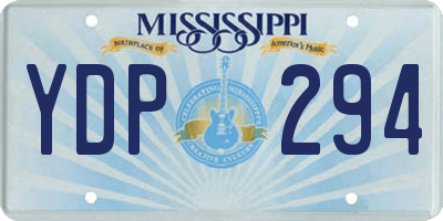 MS license plate YDP294
