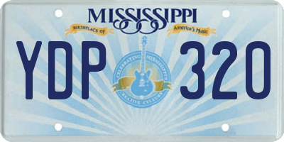 MS license plate YDP320