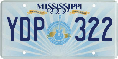 MS license plate YDP322