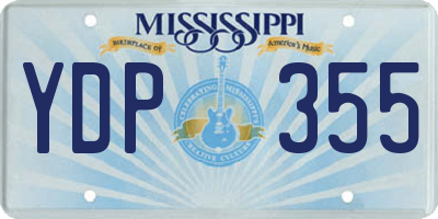 MS license plate YDP355