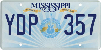 MS license plate YDP357