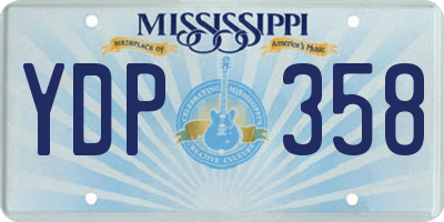 MS license plate YDP358