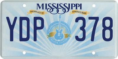 MS license plate YDP378