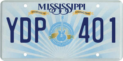 MS license plate YDP401
