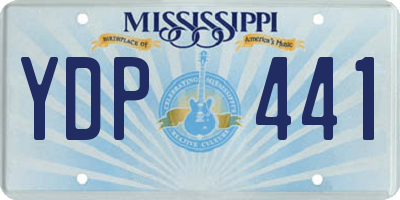 MS license plate YDP441
