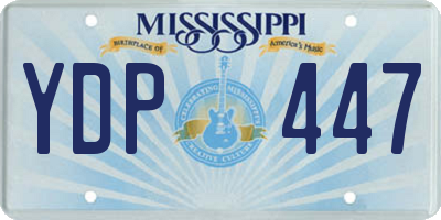 MS license plate YDP447