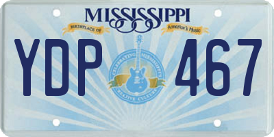 MS license plate YDP467