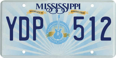 MS license plate YDP512