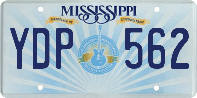 MS license plate YDP562