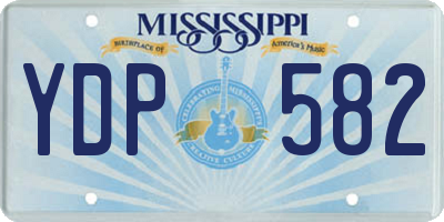 MS license plate YDP582