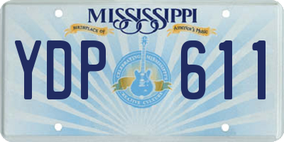 MS license plate YDP611