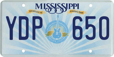 MS license plate YDP650