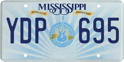 MS license plate YDP695