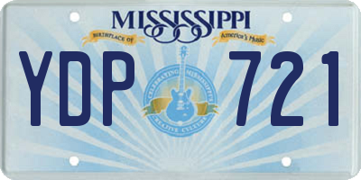 MS license plate YDP721