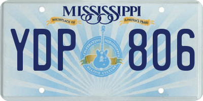 MS license plate YDP806