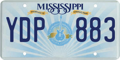 MS license plate YDP883
