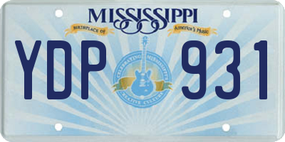 MS license plate YDP931