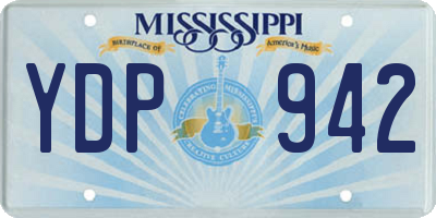 MS license plate YDP942
