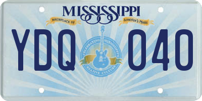MS license plate YDQ040