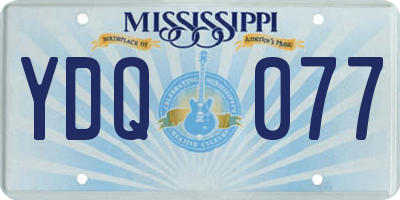 MS license plate YDQ077