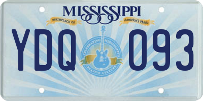 MS license plate YDQ093
