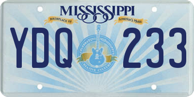 MS license plate YDQ233