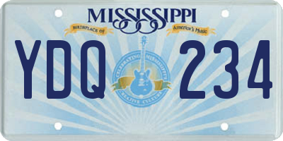 MS license plate YDQ234