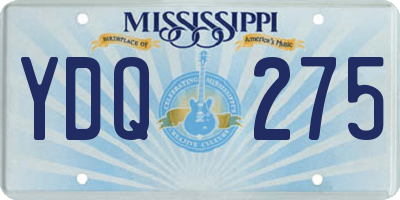 MS license plate YDQ275