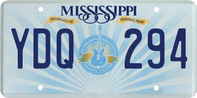 MS license plate YDQ294