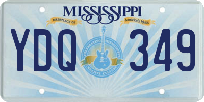 MS license plate YDQ349