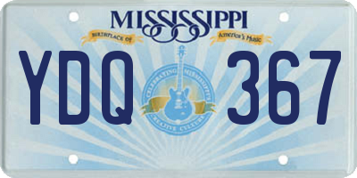 MS license plate YDQ367