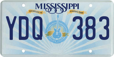 MS license plate YDQ383