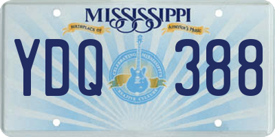 MS license plate YDQ388