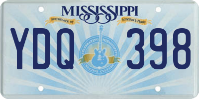 MS license plate YDQ398