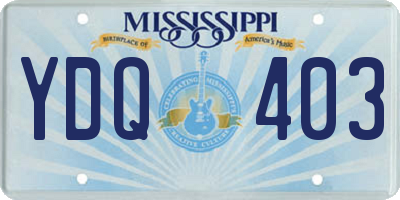 MS license plate YDQ403